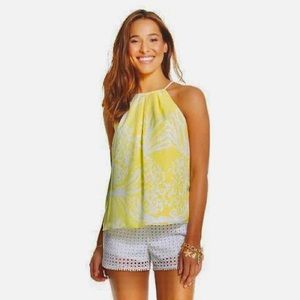 Lilly Pulitzer Halter Top in Pineapple Punch Pattern